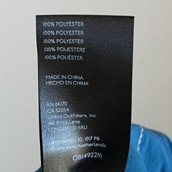 Urban Outfitters Lisa Satin Contrast-Stitch Wide Leg Pant in Blue Size US 0 - Picture 5 of 7